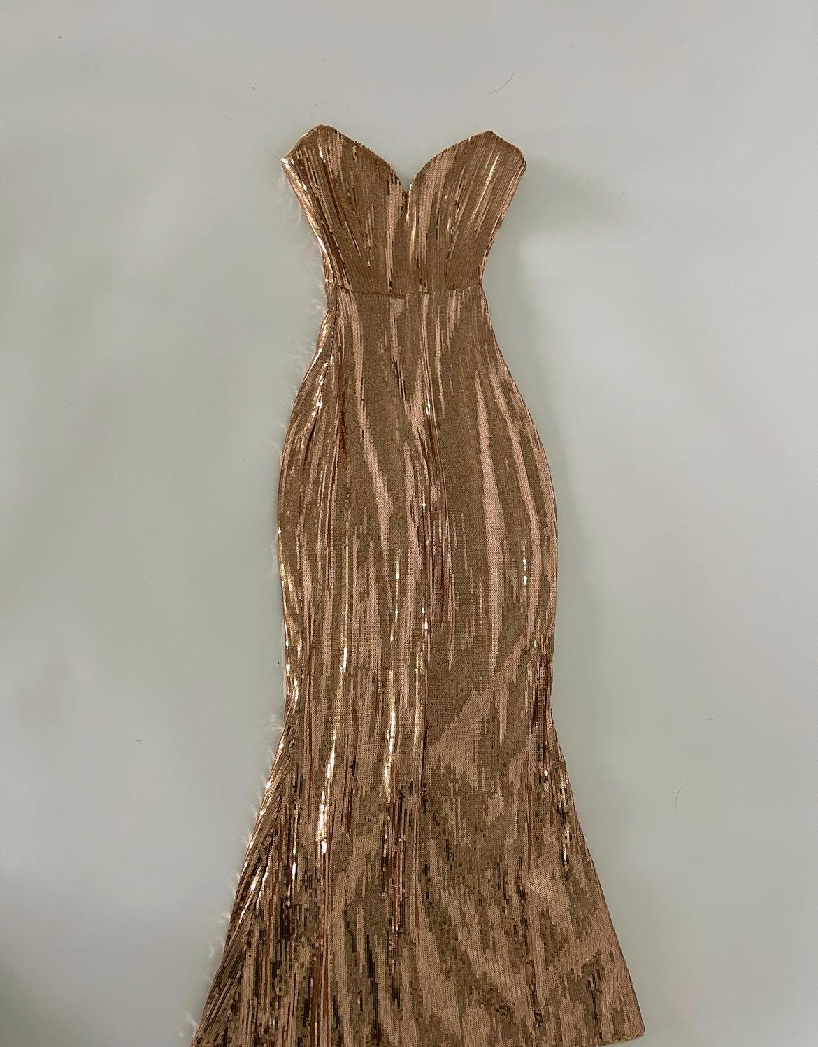 Gold Slim Fitted Maxi Dress