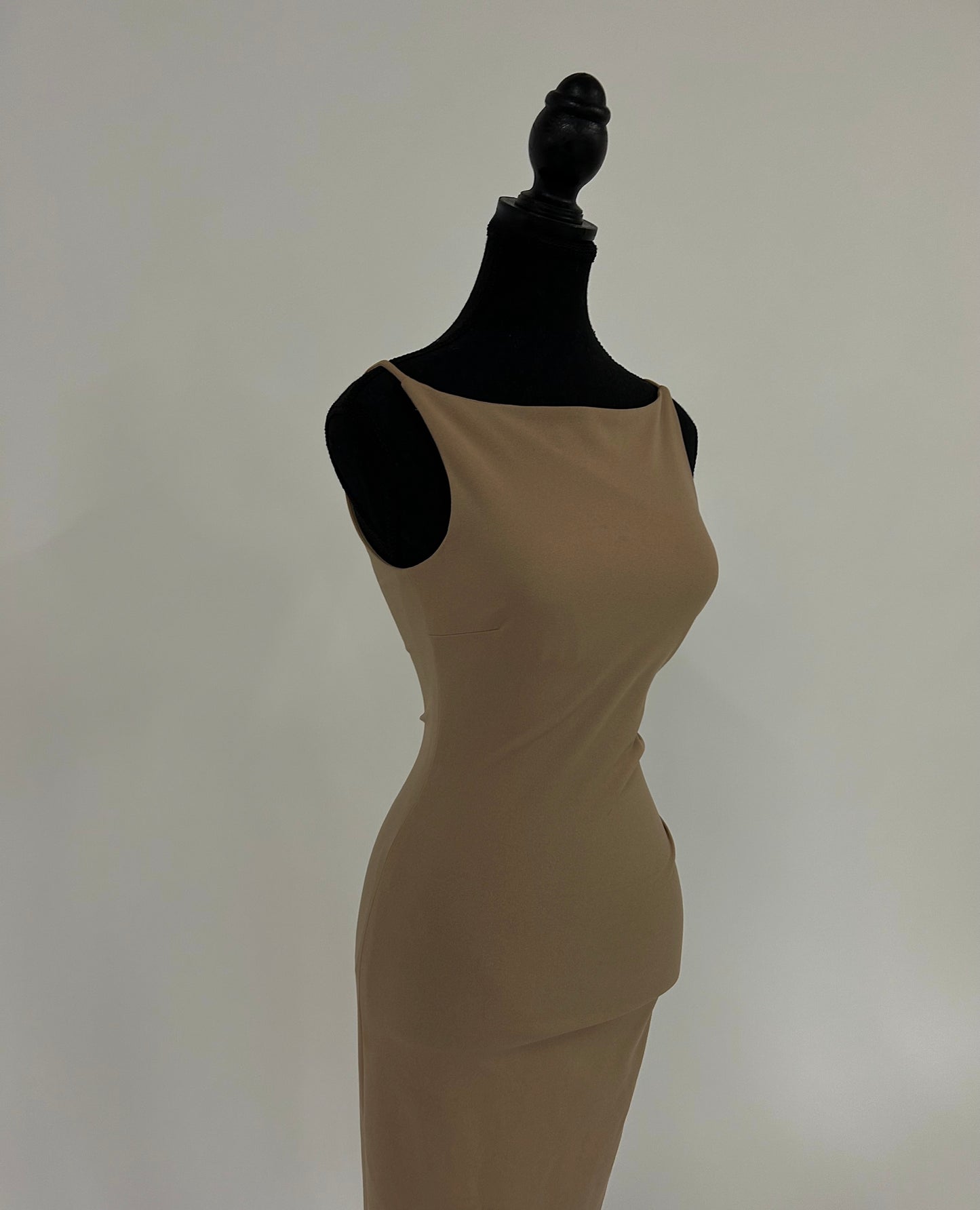 Beige Pencil Dress